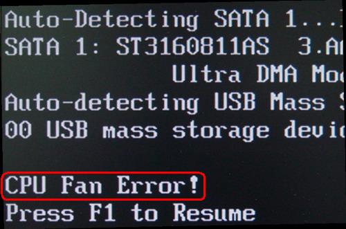 华硕主板开机提示CPU Fan Error!